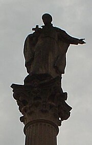 A statue of Fr. Marquette at Prairie du Chien, Wisconsin.