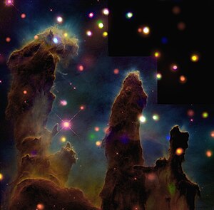 The Eagle Nebula M16 Peering Into the Pillars ...