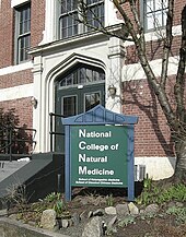 National University of Natural Medicine trains students in naturopathic medicine who are eligible to become licensed in some jurisdictions in North America. NCNM3.jpg