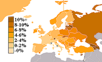 GDP real growth rate in Europe