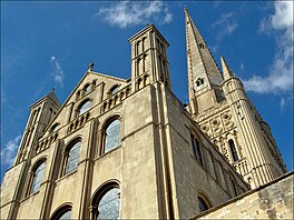 Norwich Cathedral lies close to Tombland in the city centre