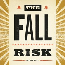 The Fall Risk in block letters on a tan background with gold rays radiating from the center