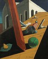 Giorgio de Chirico, 1914-15, Le mauvais génie d’un roi (The Evil Genius of a King), oil on canvas, 61 × 50.2 cm (24 x 19 3/4 in.), Museum of Modern Art, New York