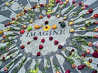 The Strawberry Fields Memorial in Central Park...
