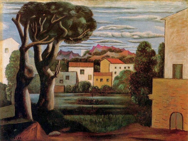 File:Pablo Picasso, 1919, Paysage (Landscape with Dead and Live Trees), oil on canvas, 49.4 x 65.4 cm, Bridgestone Museum of Art, Tokio.jpg