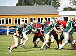 The Chester Romans (in red) in action against the Doncaster Mustangs during the BAFL's 2007 season