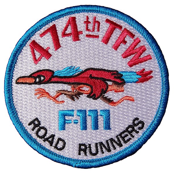 File:Unofficial 474th TFW F-111 Road Runner Patch - New.jpg