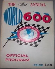 1960 World 600 program cover