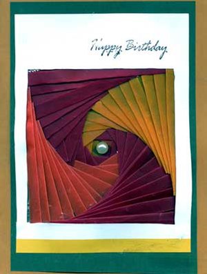 Birthday Card made with Iris Folding