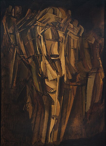 File:Marcel Duchamp, 1911-12, Nude (Study), Sad Young Man on a Train (Nu -esquisse-, jeune homme triste dans un train), Peggy Guggenheim Collection, Venice.jpg