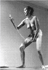 Carolee Schneemann performing her piece Interior Scroll 1975. Yves Klein in France, and Carolee Schneemann, Yayoi Kusama, Charlotte Moorman, and Yoko Ono in New York City were pioneers of performance based works of art that often entailed nudity. Schneemann-Interior Scroll.gif