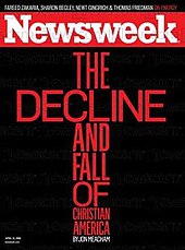 April 13, 2009, cover of Newsweek magazine Newsweek decline.jpg