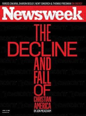 April 13, 2009, cover of Newsweek magazine