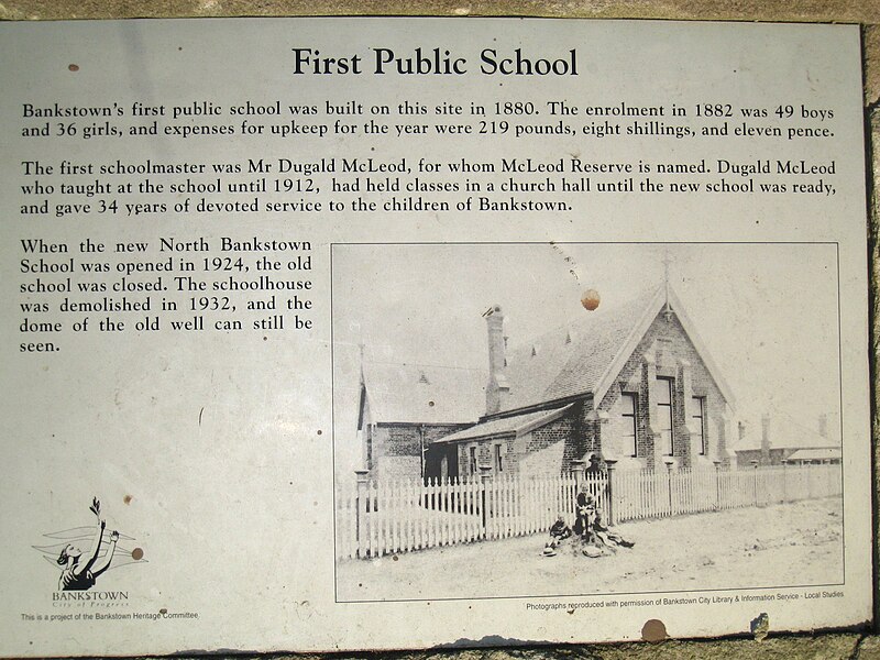 File:First public school in bankstown sign.jpg