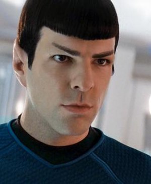 Zachary Quinto as Spock in the 2009 Star Trek film