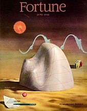 Cover of June 1946 issue of Fortune magazine, showing an artist's rendition of Gibbs's thermodynamic surface for water