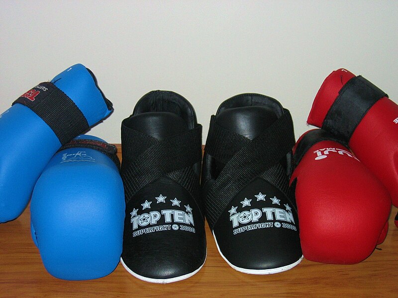 File:ITF TaeKwon-Do Sparring Gear.JPG