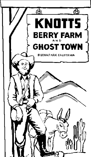 File:Knott's Berry Farm-Prospector on Signpost, with Mule.gif