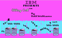 The IBM PC port uses CGA graphics, giving a very different color scheme than the Atari 8-bit version Alleycat.png