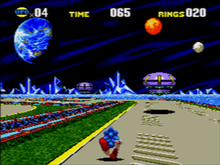 Sonic CD's special stage uses the Sega CD's enhanced graphical capabilities. SonicCD.PNG