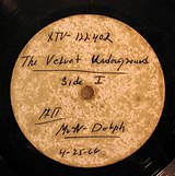 Label of the Norman Dolph acetate VU 1 acetate label.jpg