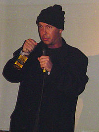 Stanhope on stage at Charlies, Manchester, England, October 2006