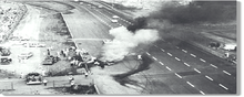 The dangerous crash that hospitalized Fireball Roberts before he died of pneumonia 6 weeks later.