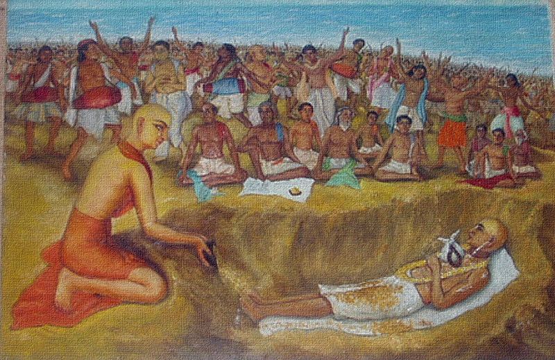 File:Jagannatha Puri Mahaprabhu laid Haridasa to samadhi.jpg