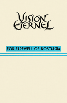 a blue and beige cover with a black band logo.