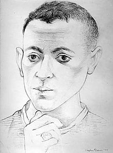 Stephen Greene, Self Portrait, 1945, Graphite on paper.jpg