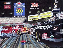 The 1996 Goody's Headache Powder 500 program cover, featuring Dale Earnhardt and Terry Labonte.