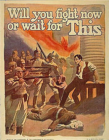 Anti-German atrocity propaganda Atrocity Propaganda used against the Germans in WWI.jpg