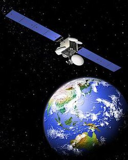 Image of MEASAT-3 orbiting over Malaysia