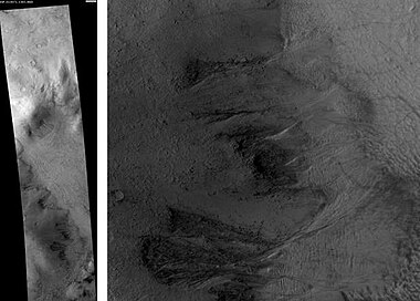 Lohse Crater Gullies on Central Peak, as seen by HiRISE