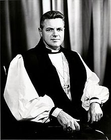 Portrait of the Rt. Rev. John Brooke Mosley upon his 1953 consecration as bishop coadjutor of the Diocese of Delaware.