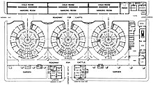 Blueprint for a slaughterhouse designed by Benjamin Ward Richardson, published 1908 Richardson's abattoir.jpg