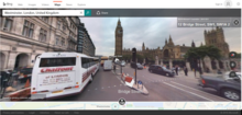 Bing Maps showing Streetside's view near the Palace of Westminster Bing Maps Streetside.png