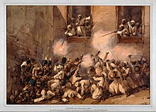 "Lucknow 16 November 1857. The 93rd Highlanders Entering The Breach At The Storming of the Secundrabagh" depicts 93rd Highlanders storming Sikandar Bagh, 17 VCs were awarded for the action. StormingSikandarBagh.jpg