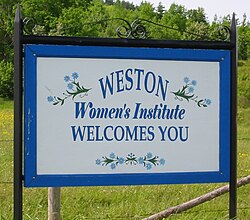 Weston Welcome Sign