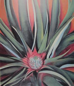 Pineapple Bud, oil on canvas painting by ''Geo...