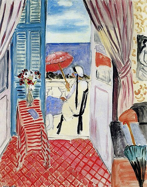 File:Henri Matisse, 1919-21, Woman with a Red Umbrella Seated in Profile (Interior), oil on canvas, 81 x 65 cm, private collection.jpg