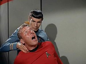 Spock using the Vulcan nerve pinch on a doomed...