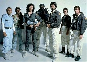 The principal cast members of Alien. Left to r...