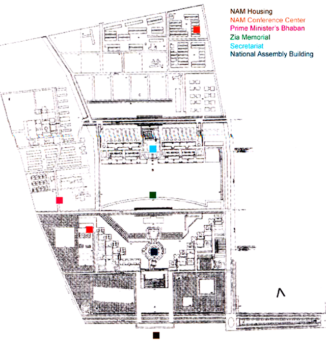 Site plan of Sher-e-Bangla Nagor Thana, 1973