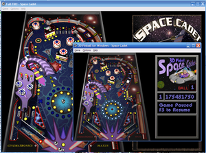 Space Cadet Pinball, vizuální srovnání verzí Full Tilt a Windows XP.png