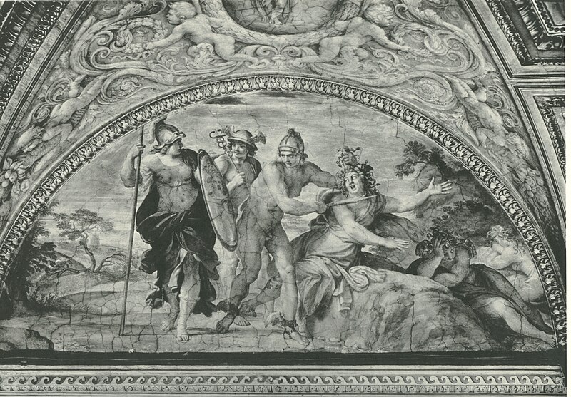 File:Perseus and Medusa - Annibale Carracci - 1597 - Camerino Farnese, Palazzo Farnese, Rome.jpg