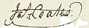 Signature on the Waitangi sheet of the Treaty of Waitangi – from the 1877 lithograph