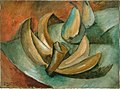 Georges Braque, 1908, Cinq bananes et deux poires (Five Bananas and Two Pears), oil on canvas, 24 x 33 cm, Musée National d'Art Moderne