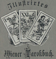 Image 1Book cover detail of the Illustrirtes Wiener Tarokbuch of 1899 (from Königrufen)