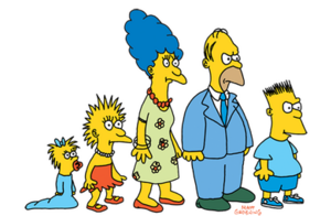 The Simpsons when made their first TV appearan...